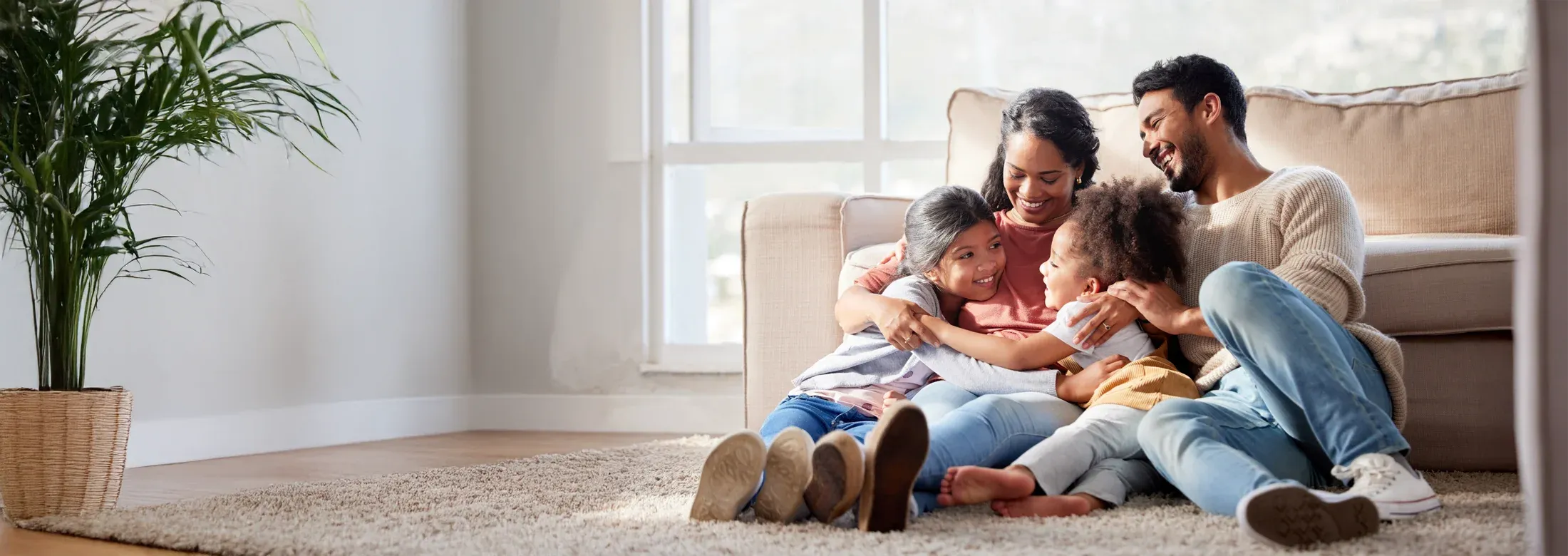 happy family in pest free home